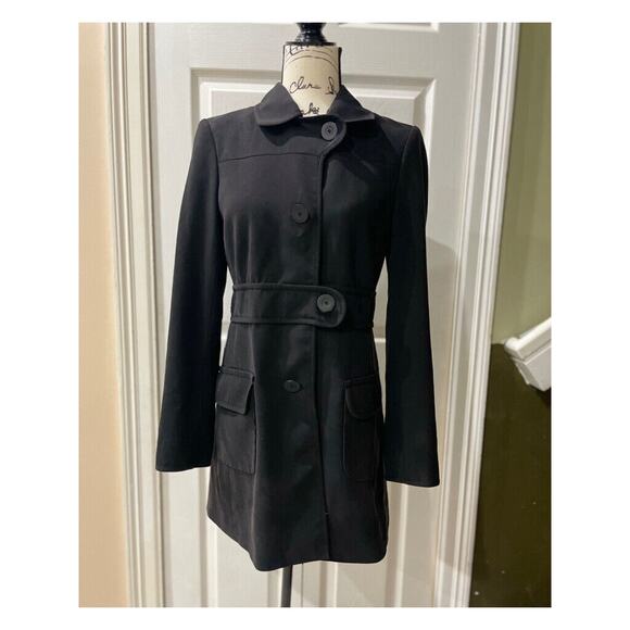 MAX STUDIO COAT BLAZER MINIMALISTIC SZ XS BLACK ELEGANT VERSATILE GOTH CORE - Picture 4 of 12